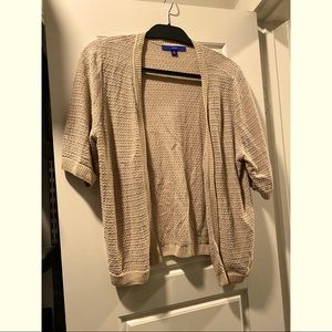 Short sleeve cream cardigan